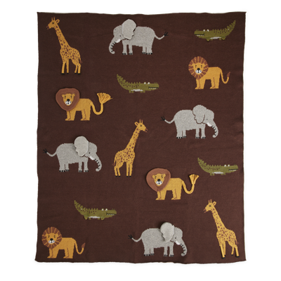 RICE - babydeken Chocolate Brown