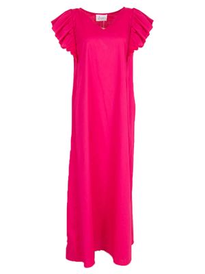 Aline - ruffled dress A-4106 Fuchsia
