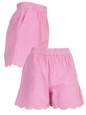Aline - scalloped shorts A-97123 pink stripe