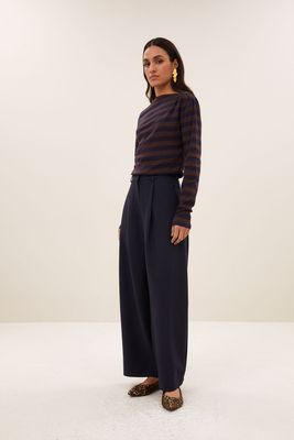 By-Bar Leya stripe top 26411118 coffee bean