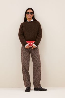 By-Bar Lew cheetah pants 26419312 chocolate brown