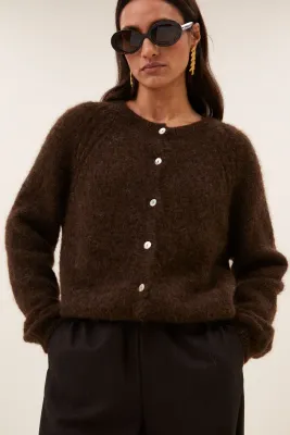 By-Bar Falon cardigan - deep brown