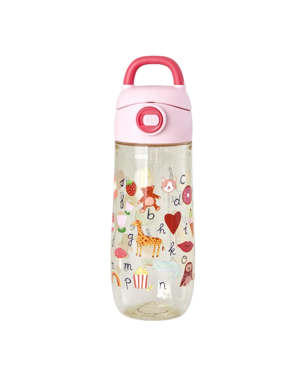 Rice - drinkfles ABC print Pink