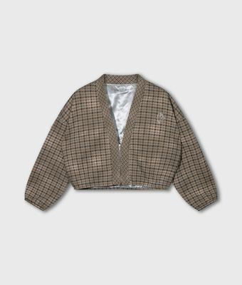 10DAYS geruit vest 20-854-6204 champagne