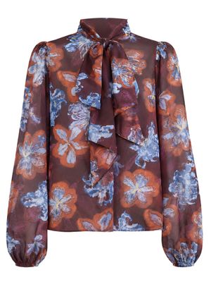 Aline - strikblouse A-93290 Brown Aline - strikblouse A-93290 Brown