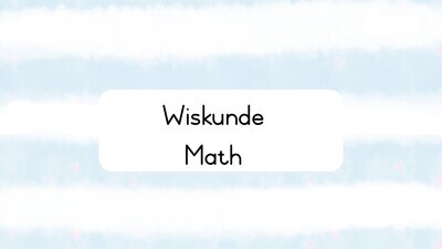 Wiskunde / Math