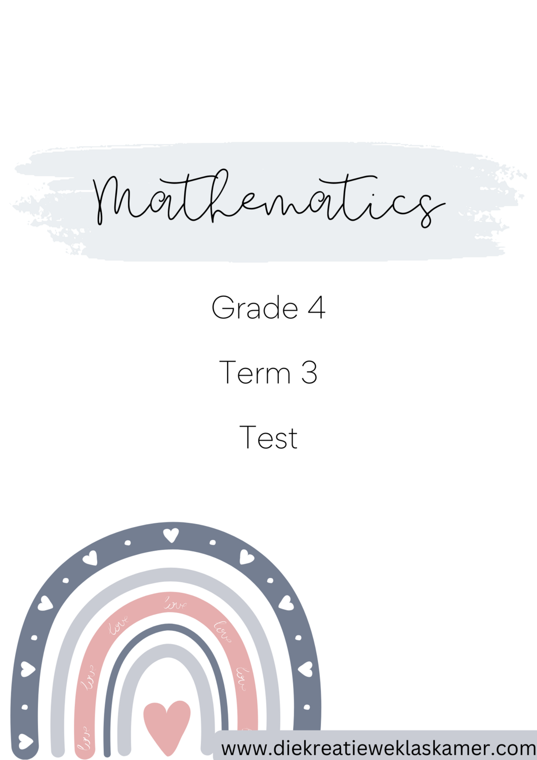 Mathematics Grade 4 Term 3 Test