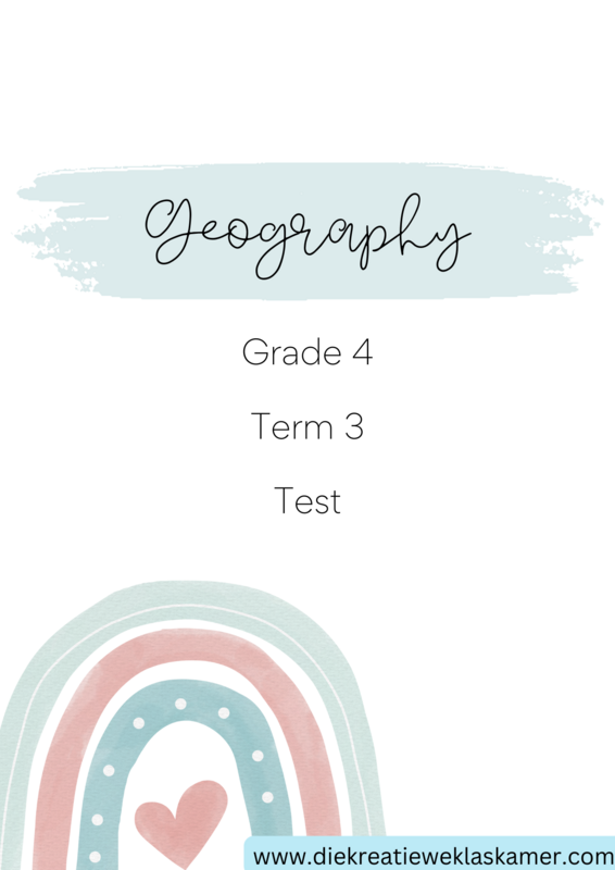 Geography Grade 4 Term 3 Test