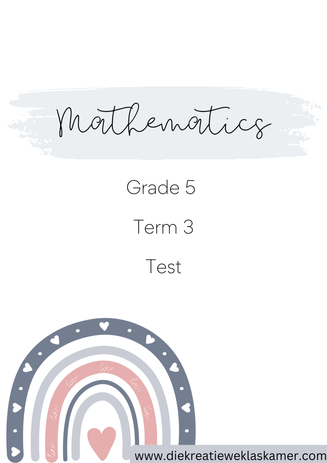 Math Grade 5 Term 3 Test