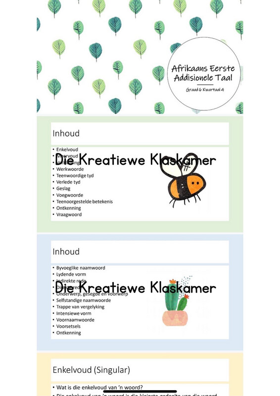Afrikaans Eerste Addisionele Taal PowerPoint