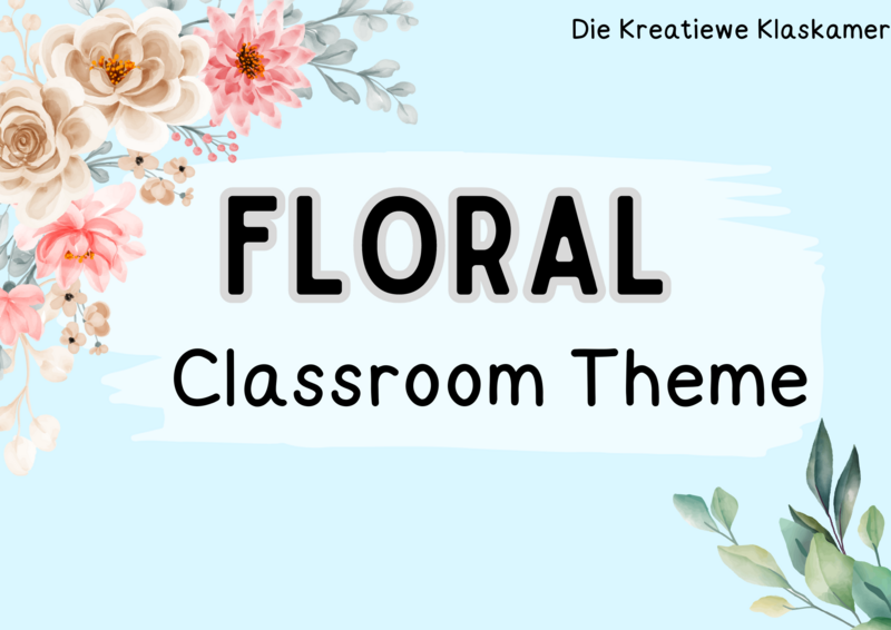 FLORAL Classroom theme - Foundation Phase (English)