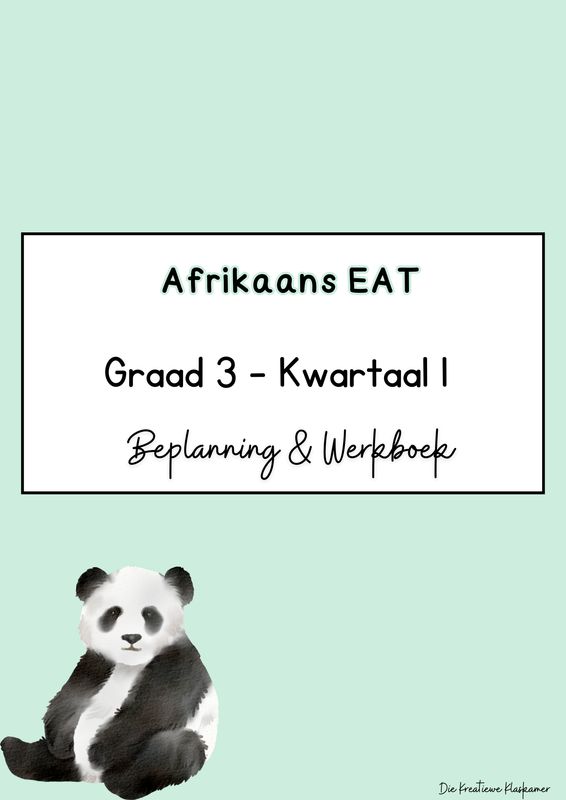 Afrikaans Eerste Addisionele Taal Graad 3 Kwartaal 1 - Beplanning &amp; Werkboek (2025)