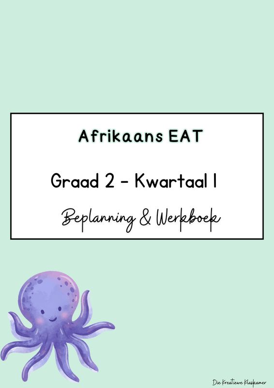 Afrikaans Eerste Addisionele Taal Graad 2 Kwartaal 1 - Beplanning &amp; Werkboek (2025)