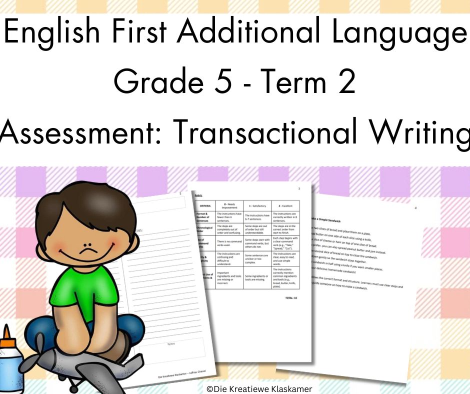 (2025) English First Additional Language Grade 5 Term 2 - Transacctional Writing