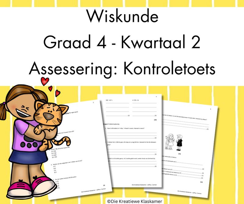 (2025) Wiskunde Graad 4 Kwartaal 2 - Kontroletoets