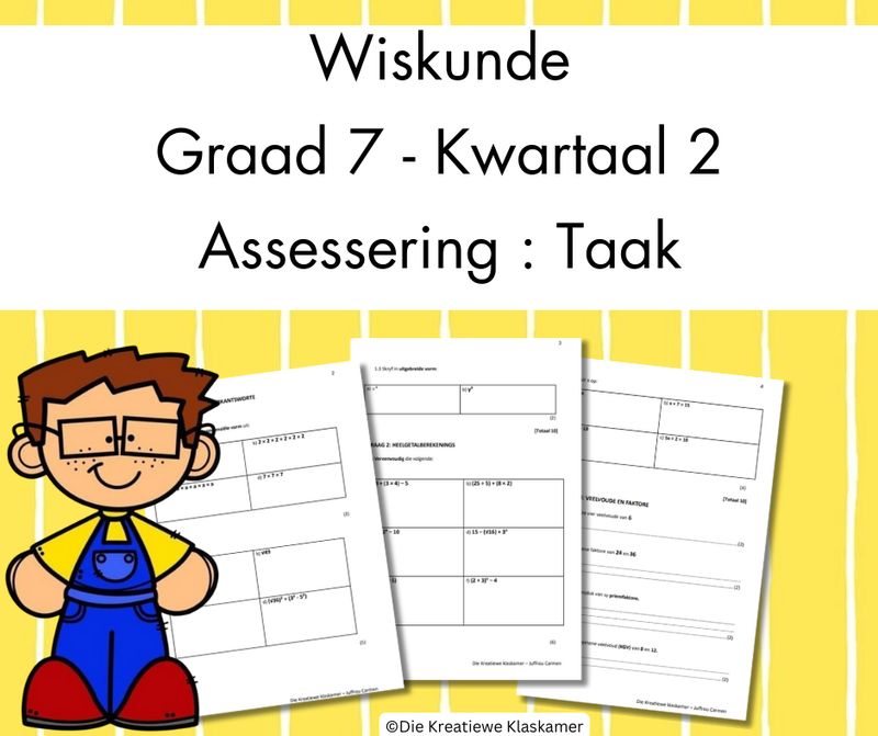 (2025) Wiskunde Graad 7 Kwartaal 2 - Taak
