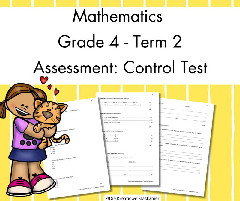 (2025) Mathematics Grade 4 Term 2 - Control Test