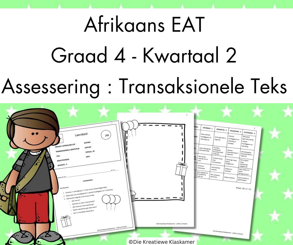 (2025) Afrikaans Eerste Addisionele Taal Graad 4 Kwartaal 2 - Transaksionele Teks