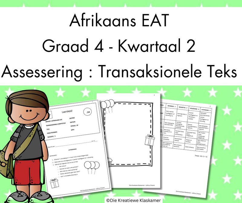 (2025) Afrikaans Eerste Addisionele Taal Graad 4 Kwartaal 2 - Transaksionele Teks