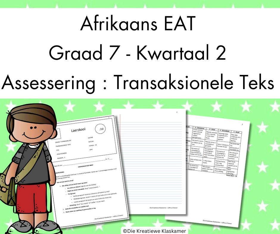 (2025) Afrikaans Eerste Addisionele Taal Graad 7 Kwartaal 2 - Transaksionele Teks