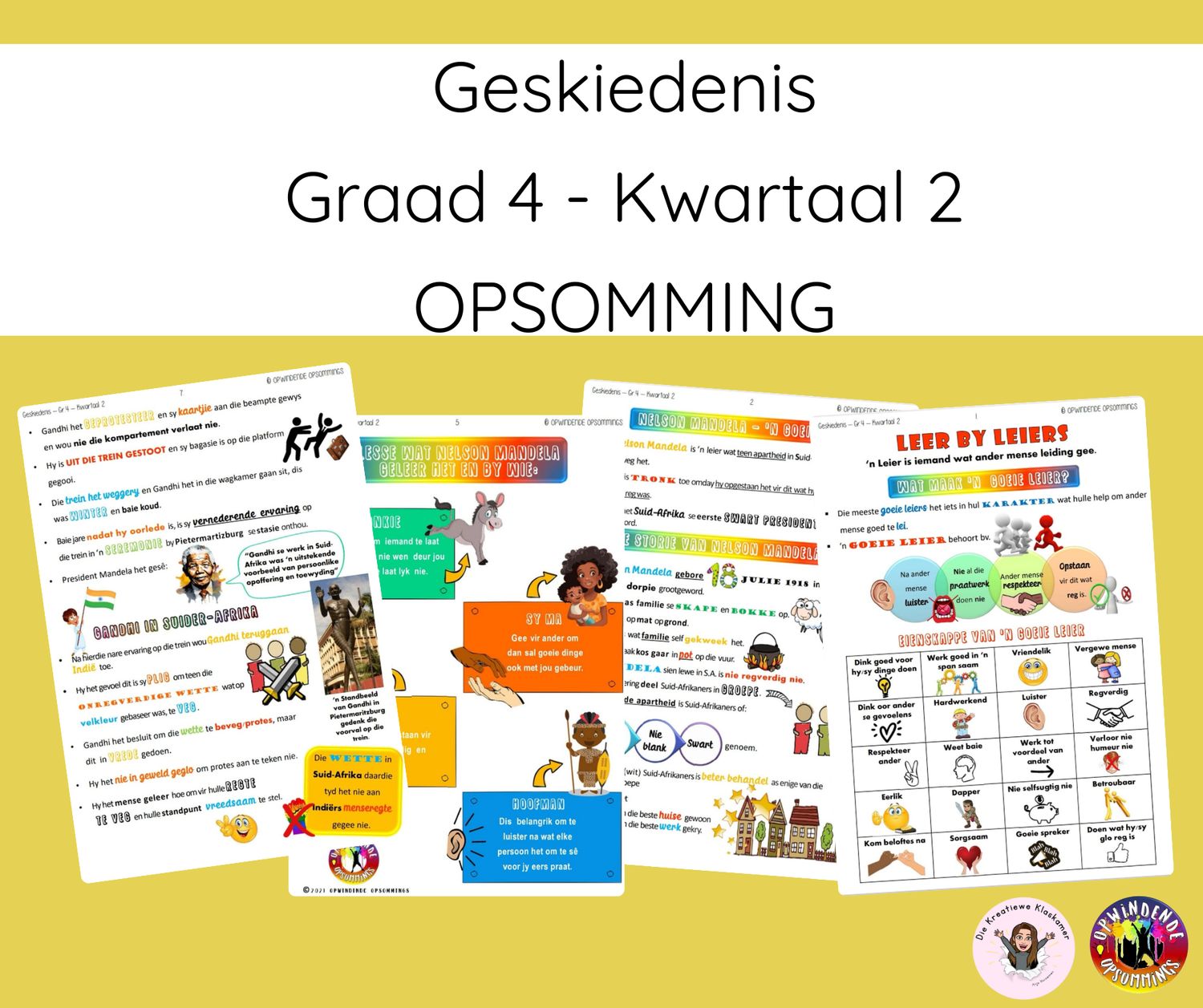 Geskiedenis Graad 4 Kwartaal 2 - Opsomming