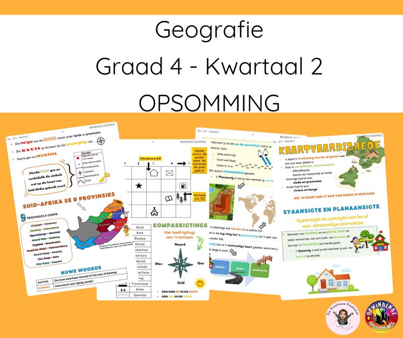 Geografie Graad 4 Kwartaal 2 - Opsomming