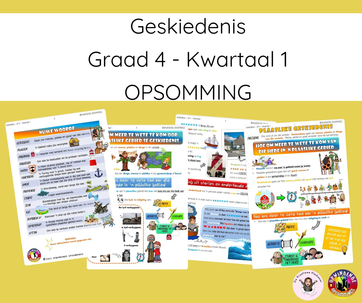 Geskiedenis Graad 4 Kwartaal 1 - Opsomming