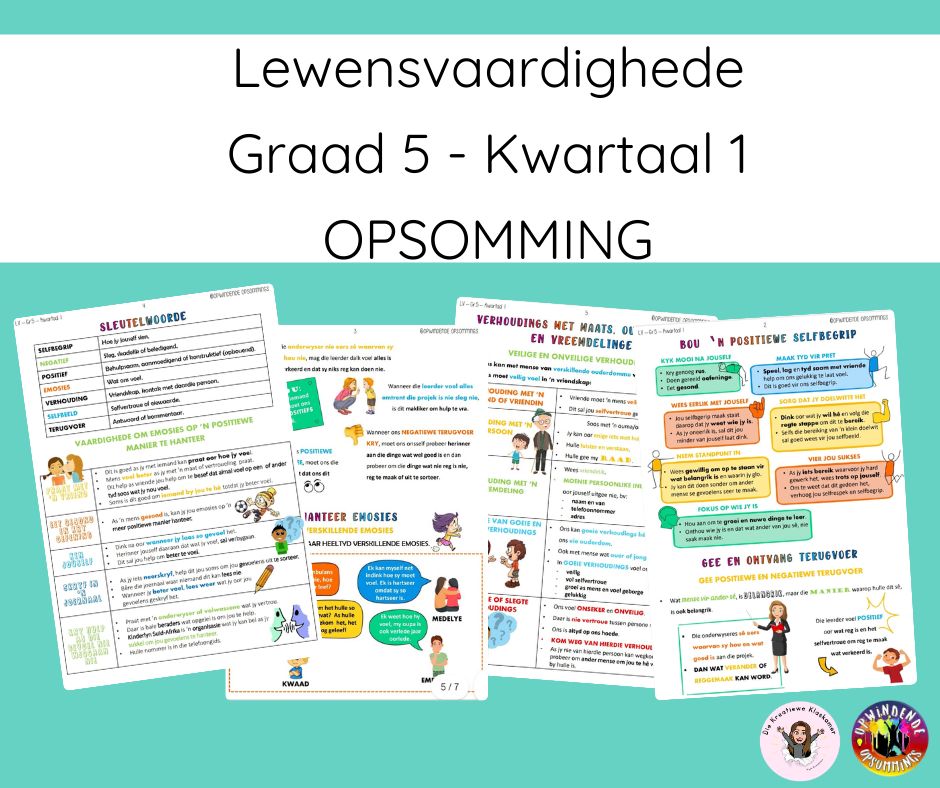 Lewensvaardighede Graad 5 Kwartaal 1 - Opsomming