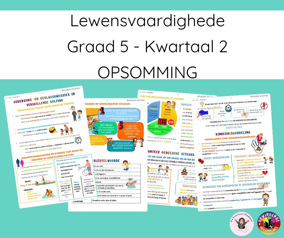 Lewensvaardighede Graad 5 Kwartaal 2 - Opsomming