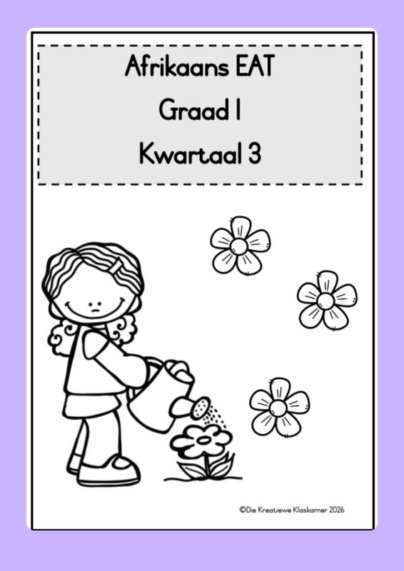 (2026) Afrikaans Eerste Addisionele Taal Graad 1 Kwartaal 3 - Beplanning &amp; Werkboek