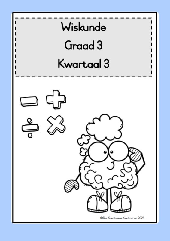 Wiskunde Graad 3 Kwartaal 3 - Beplanning &amp; Werkboek (2026)