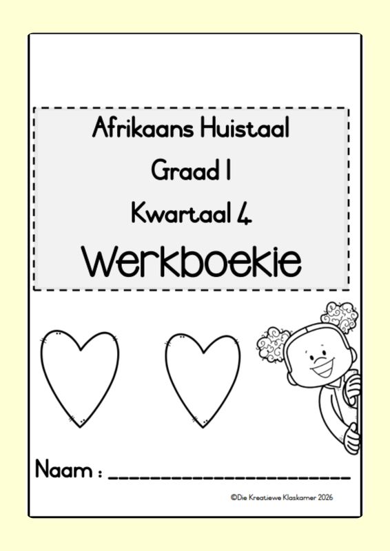 [2026] Afrikaans Huistaal Graad 1 Kwartaal 4 - Beplanning &amp; Werkboek
