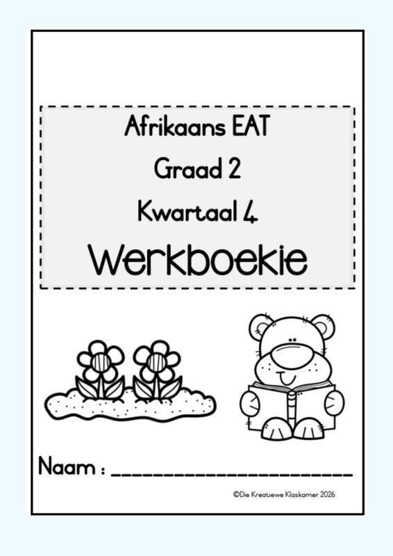 [2026] Afrikaans Eerste Addisionele Taal Graad 2 Kwartaal 4 - Beplanning &amp; Werkboek