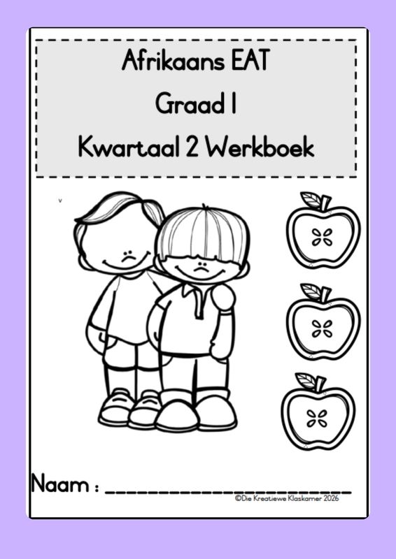 Afrikaans Eerste Addisionele Taal Graad 1 Kwartaal 2 - Beplanning &amp; Werkboek (2026)