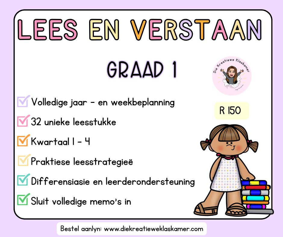Afrikaans Huistaal Graad 1 - Lees en Verstaan