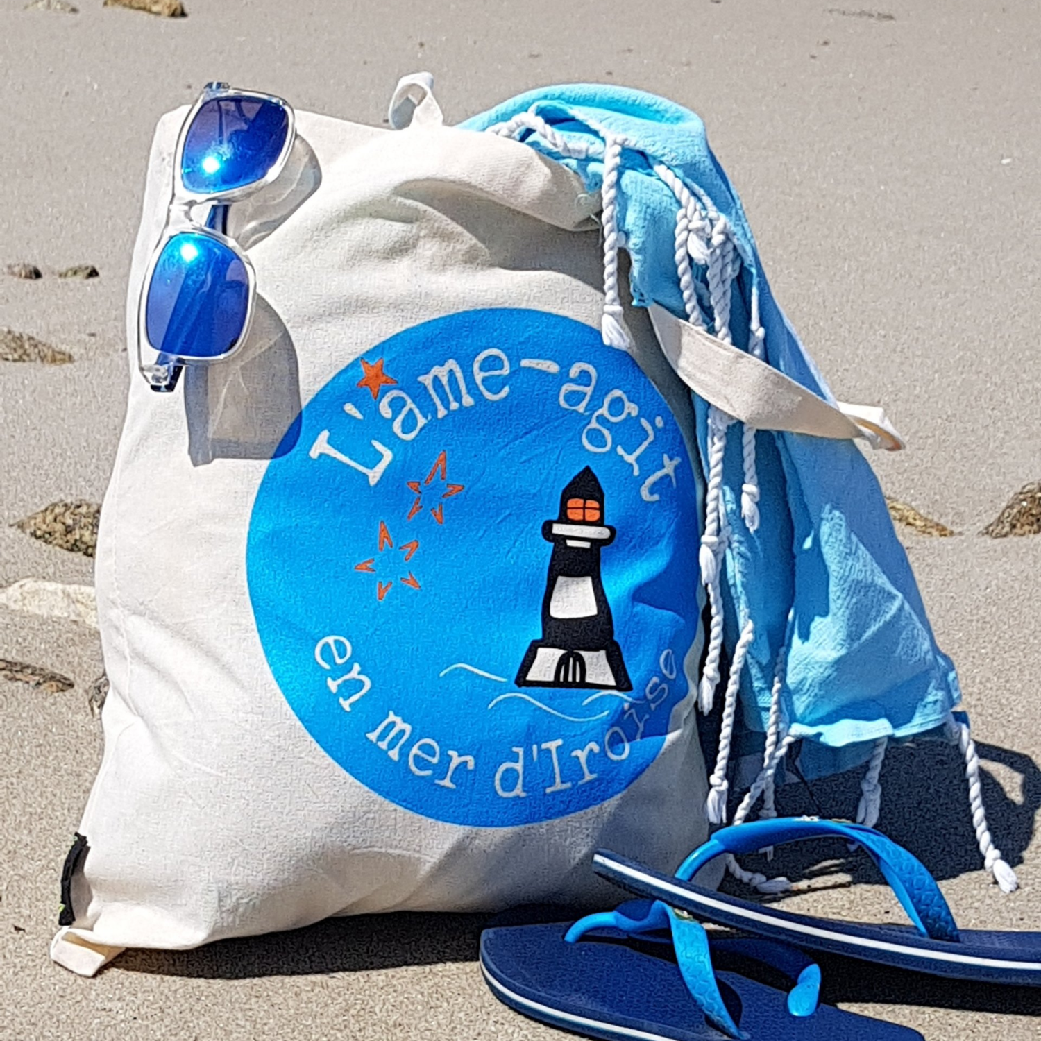 Le tote-bag L'âme-agit en mer d'Iroise