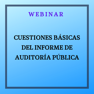 Cuestiones básicas del Informe de Auditoría Pública. 5 noviembre 2025