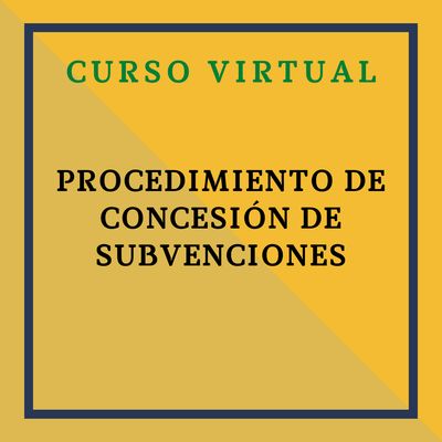 PROCEDIMIENTO DE CONCESIÓN DE SUBVENCIONES. 3 Octubre 2024