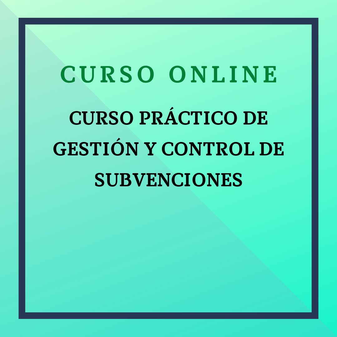 Curso práctico “Gestión y Control de Subvenciones”. Del 11 mayo - 4 julio de 2026