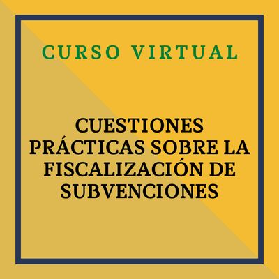 Cuestiones prácticas sobre la fiscalización de Subvenciones. 22 y 28 abril de 2026