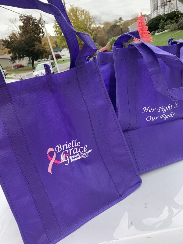Brielle Grace Reusable  Shopping  Bag Purple Donation