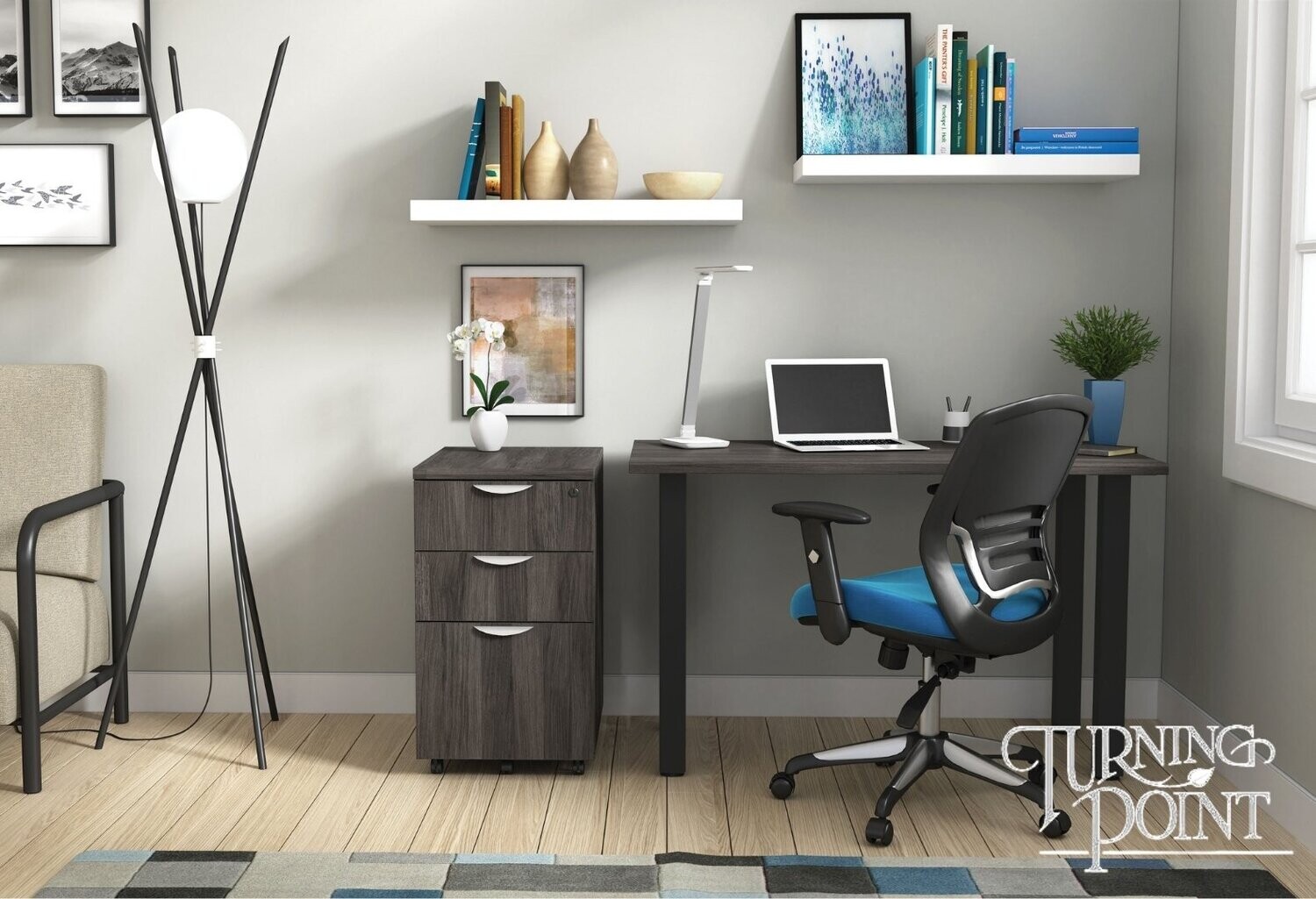 Table Desk with Mobile Pedestal Locking