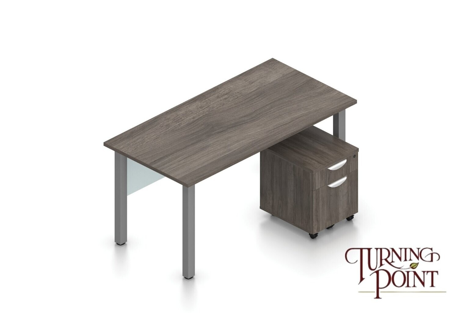 Table Desk w/ Mobile Pedestal Locking