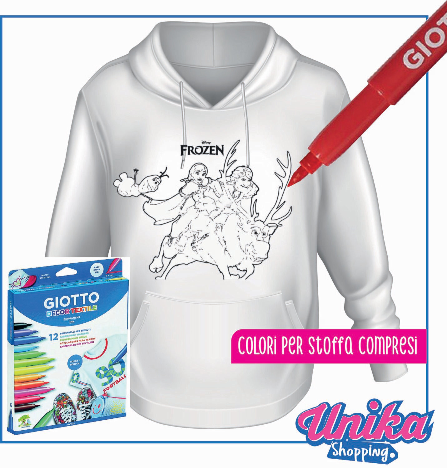 Felpa Personalizzata da colorare