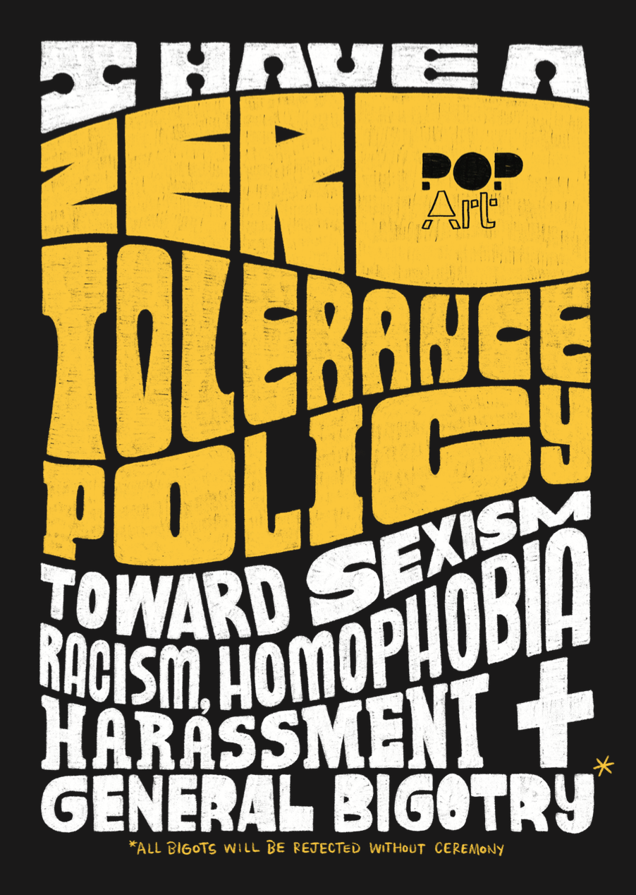POPArt No Bigotry Poster : Print
