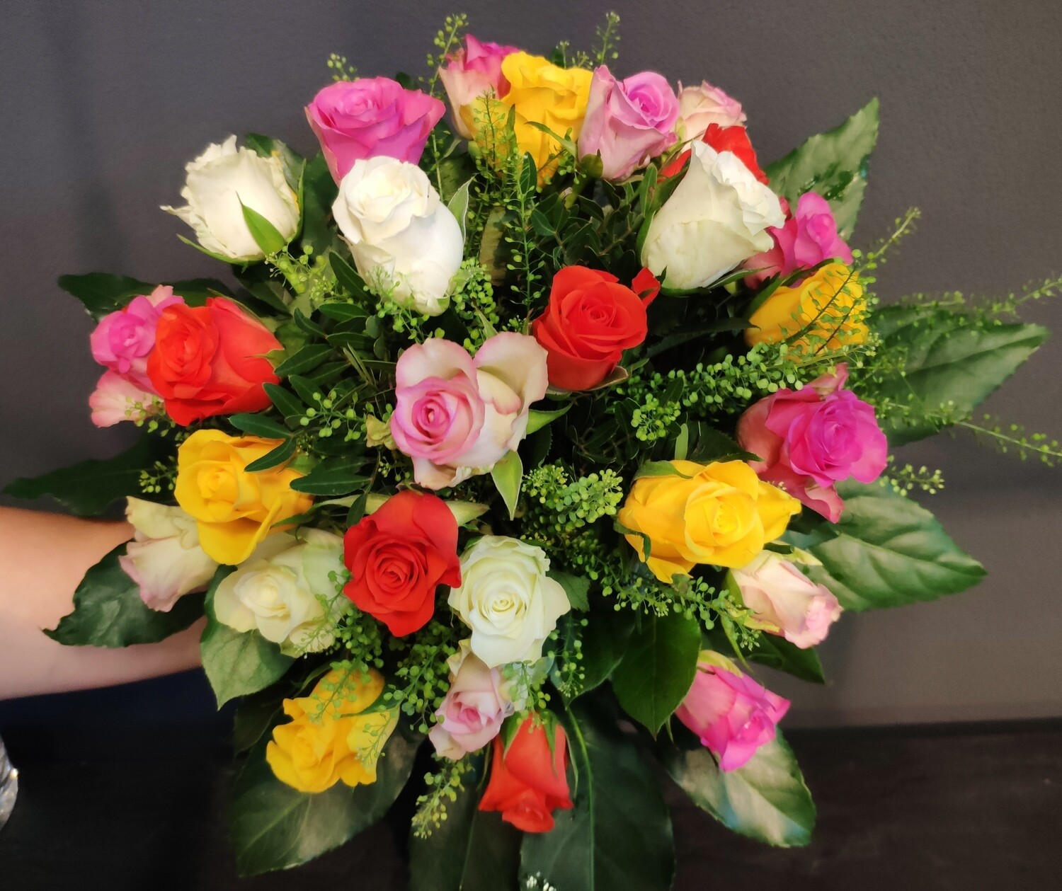 Rosenstrauß &quot;30 bunte Rosen&quot;