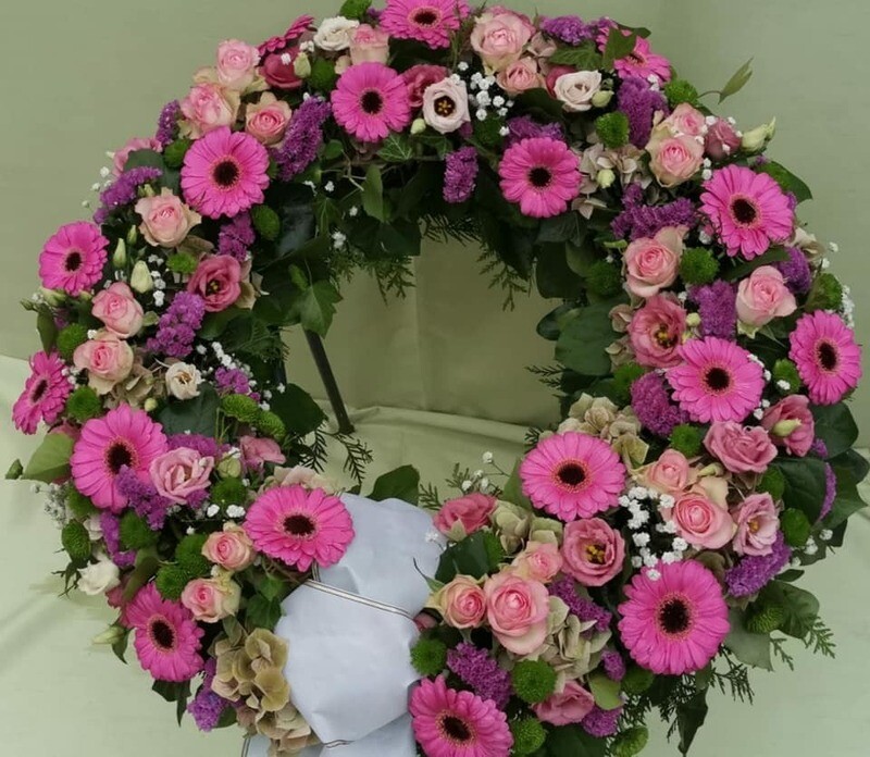 Trauerkranz rosa- pink