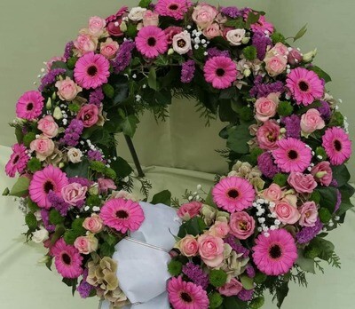 Trauerkranz rosa- pink