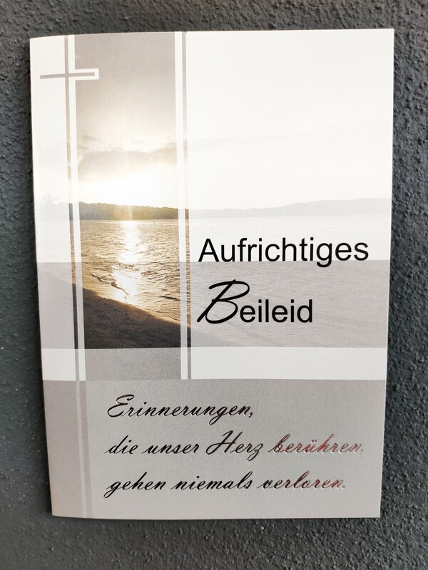 Grußkarte - Aufrichtiges Beileid