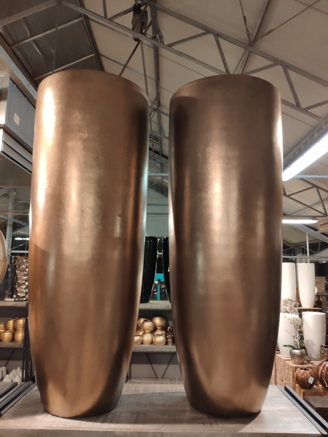 Polystone Gefäß bronce glatt